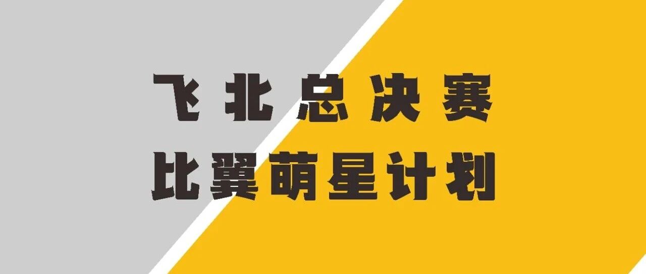 飞北总决赛你的专属福利来啦！比翼萌星计划正式启动